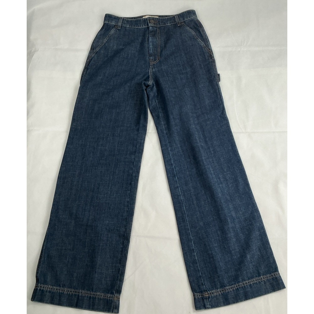 Weekend Max Mara Womens Wide Leg Carpenter Jeans 6 Dark Wash Denim 24251860126